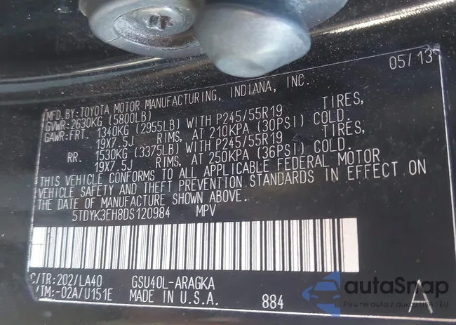 5TDYK3EH8DS120984: 44443843