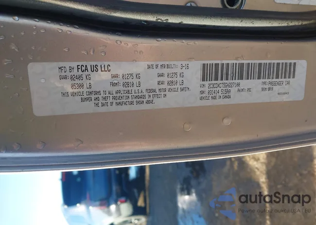 2C3CDXCT5GH227100: 44443874