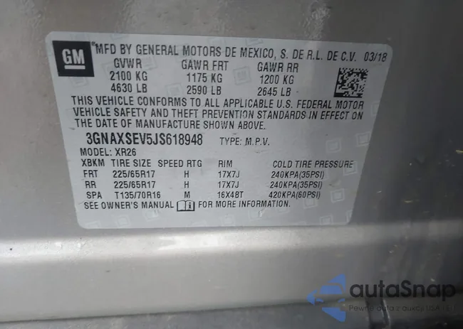 3GNAXSEV5JS618948: 44443884