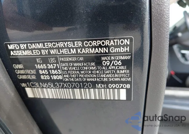 1C3LN65L37X070120: 44444092