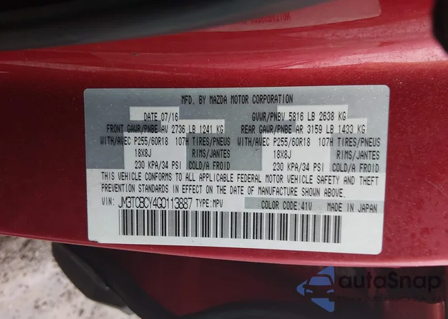 JM3TCBCY4G0113887: 44444122