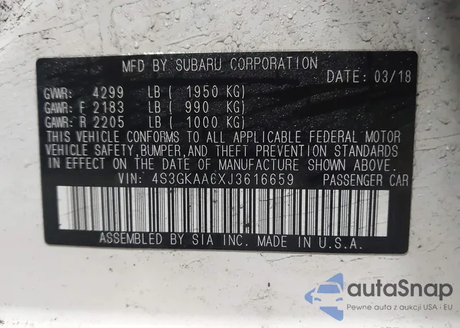 4S3GKAA6XJ3616659: 44444145