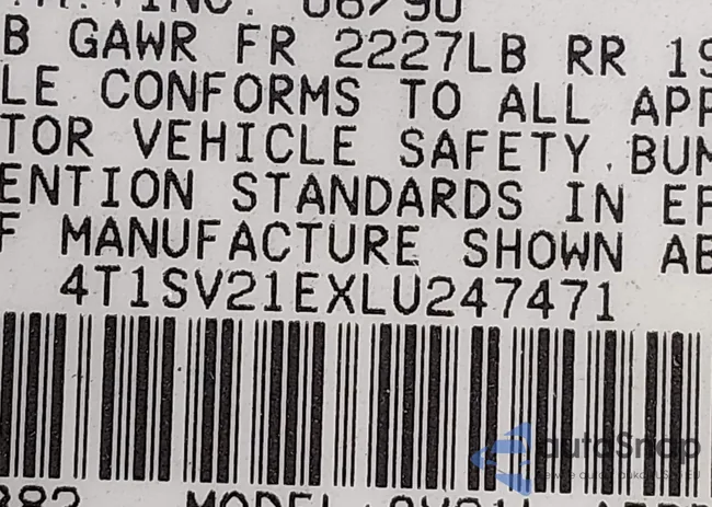 4T1SV21EXLU247471: 44444157