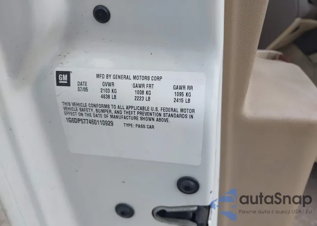 1G6DP577460110929: 44444206