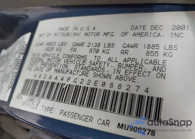 4A3AA46G22E088274: 44444233