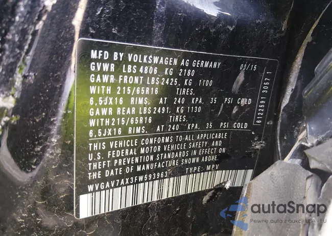 WVGAV7AX3FW593963: 44444244