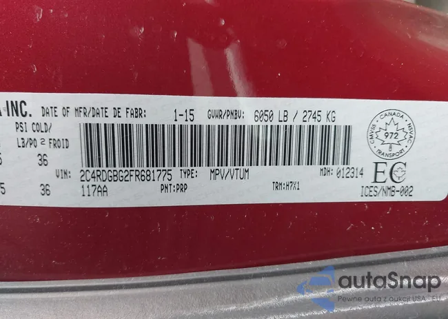 2C4RDGBG2FR681775: 44444272