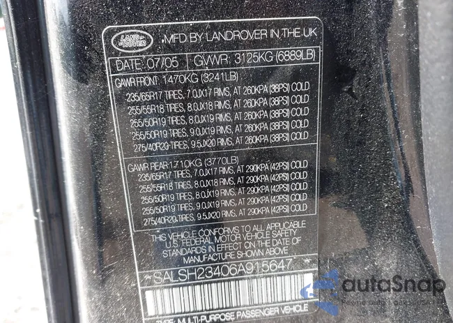 SALSH23406A915647: 44444321