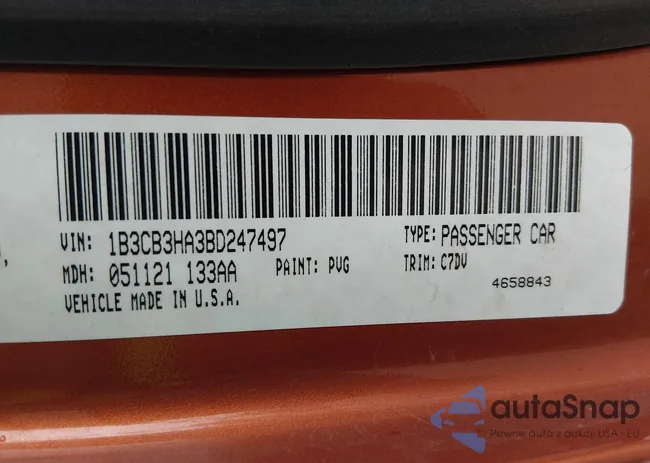 1B3CB3HA3BD247497: 44444325