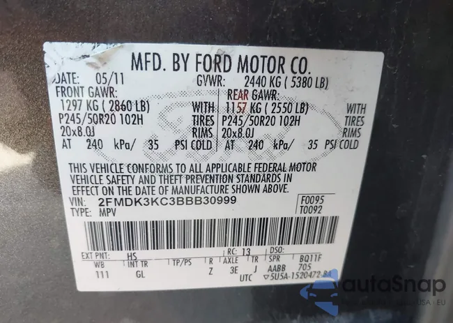 2FMDK3KC3BBB30999: 44443362