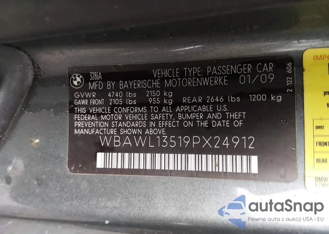 WBAWL13519PX24912: 44443407