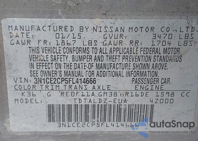 3N1CE2CP5FL414666: 44443449