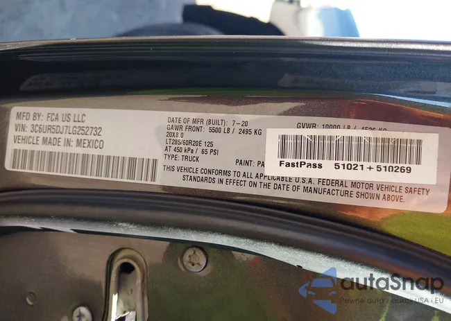 3C6UR5DJ7LG252732: 44443472