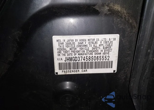 JHMGD37458S065552: 44443552