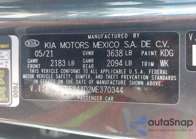 3KPF24AD2ME370344: 44443705