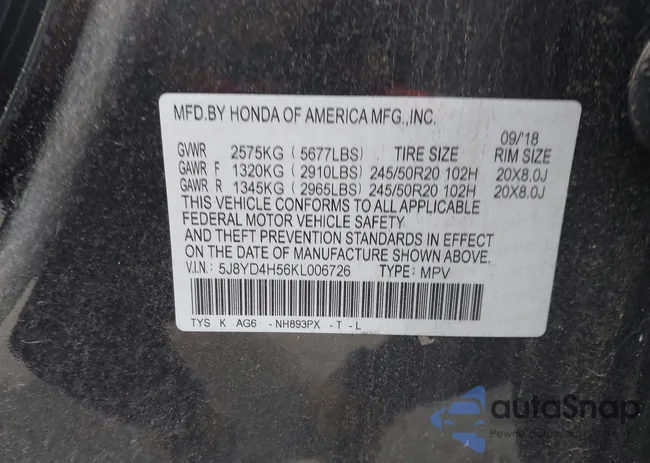 5J8YD4H56KL006726: 44444751