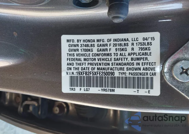 19XFB2F5XFE250090: 44444801