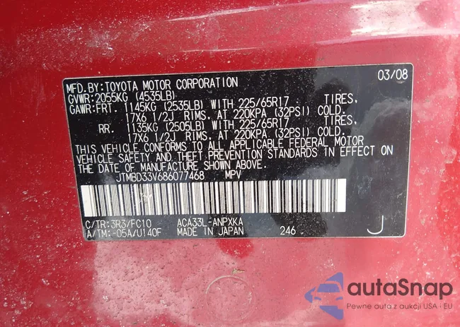 JTMBD33V686077468: 44444847