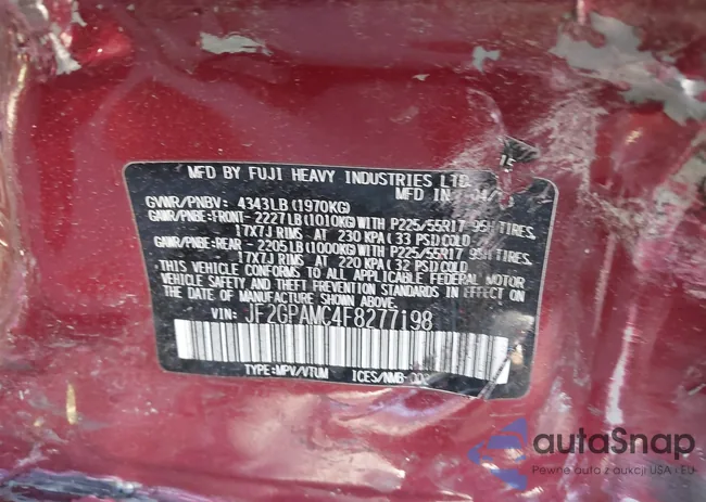 JF2GPAMC4F8277198: 44444370