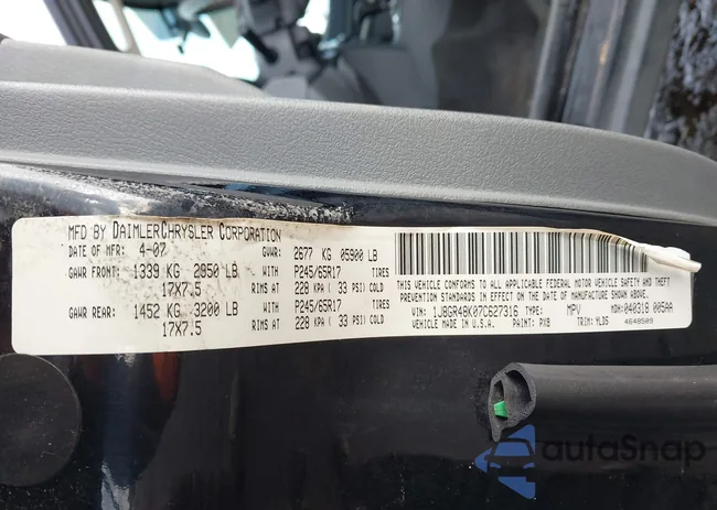 1J8GR48K07C627316: 44444553