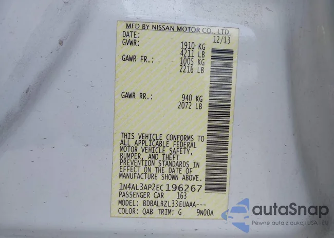 1N4AL3AP2EC196267: 44444694