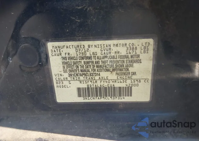 3N1CN7AP9CL937314: 44445791