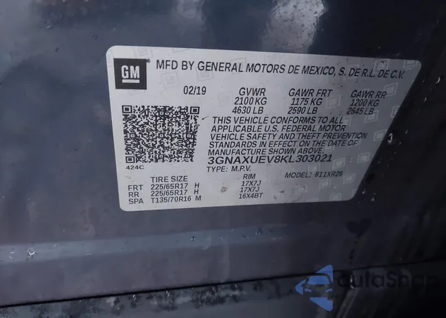 3GNAXUEV8KL303021: 44445961