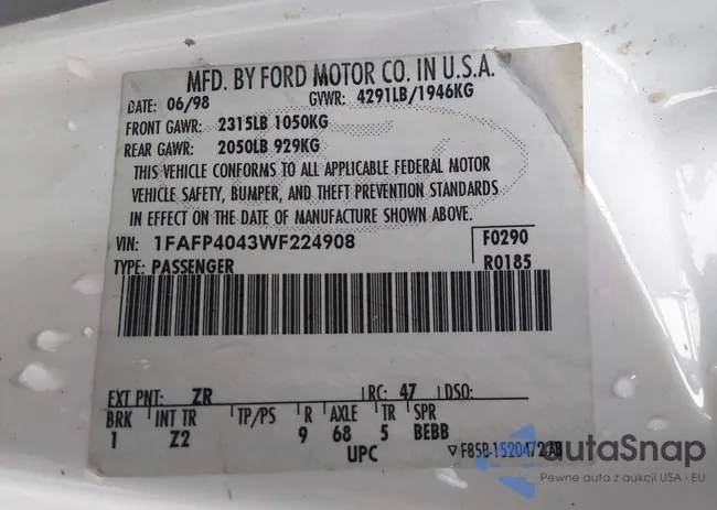 1FAFP4043WF224908: 44445964