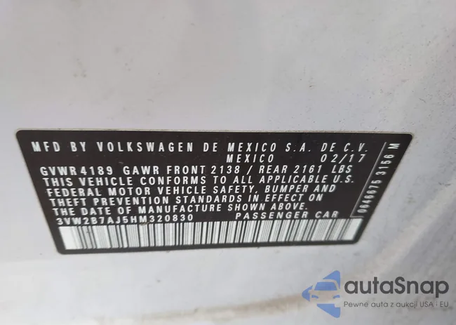 3VW2B7AJ5HM320830: 44445989