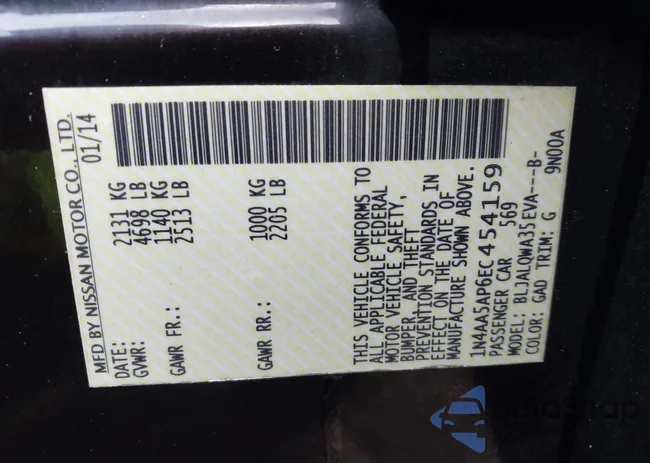 1N4AA5AP6EC454159: 44446077