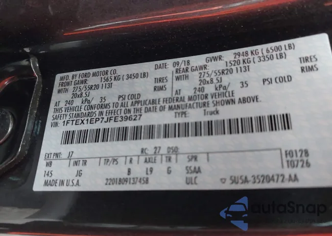 1FTEX1EP7JFE39627: 44446117