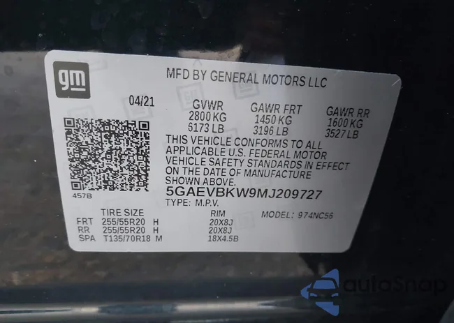 5GAEVBKW9MJ209727: 44446151