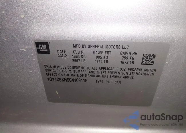 1G1JC6SH5C4169115: 44446165