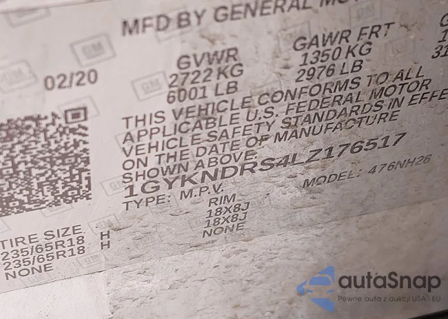 1GYKNDRS4LZ176517: 44445358