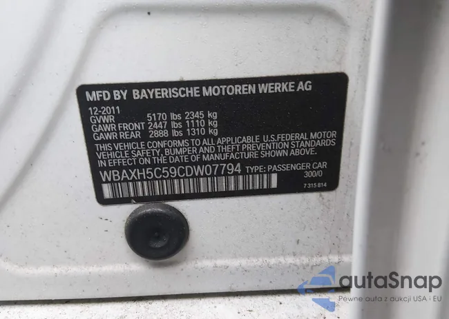 WBAXH5C59CDW07794: 44445413