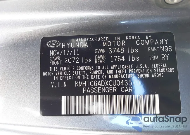 KMHTC6ADXCU043570: 44445513