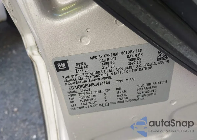 5GAKRBED4BJ414144: 44446748