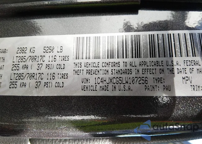 1C4HJXCG5LW107256: 44446793