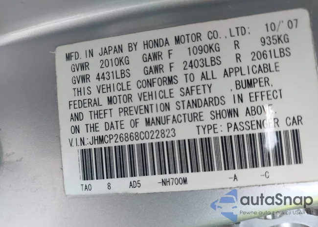 JHMCP26868C022823: 44446805