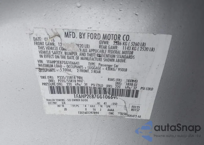 1FAHP2E87GG106641: 44446837