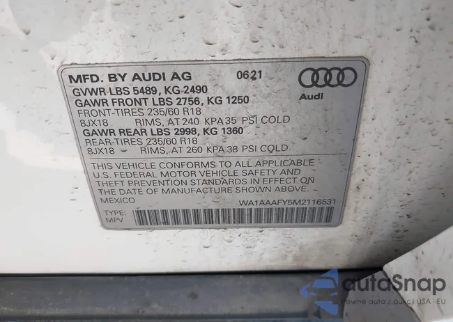 WA1AAAFY5M2116531: 44446911