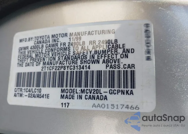 2T1CF22P8YC313414: 44446928