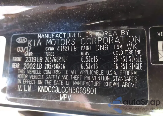 KNDCC3LC0H5069801: 44447005