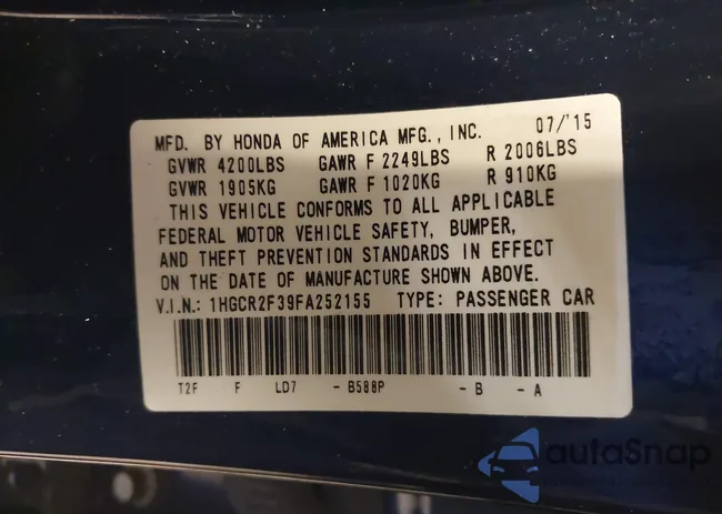 1HGCR2F39FA252155: 44447044