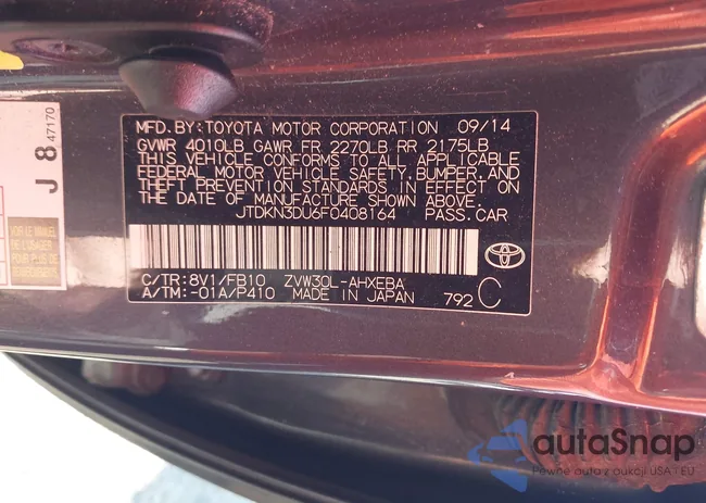 JTDKN3DU6F0408164: 44447207