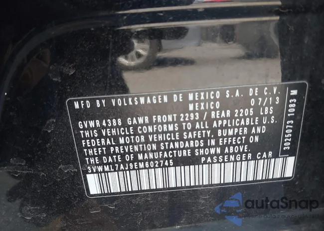 3VWML7AJ9EM602745: 44447237