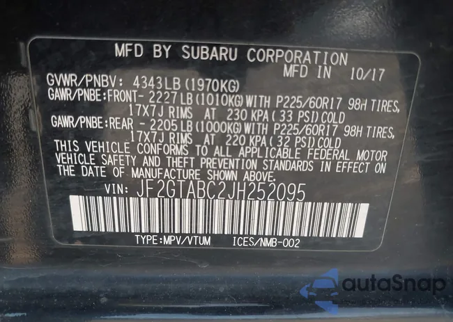 JF2GTABC2JH252095: 44447306