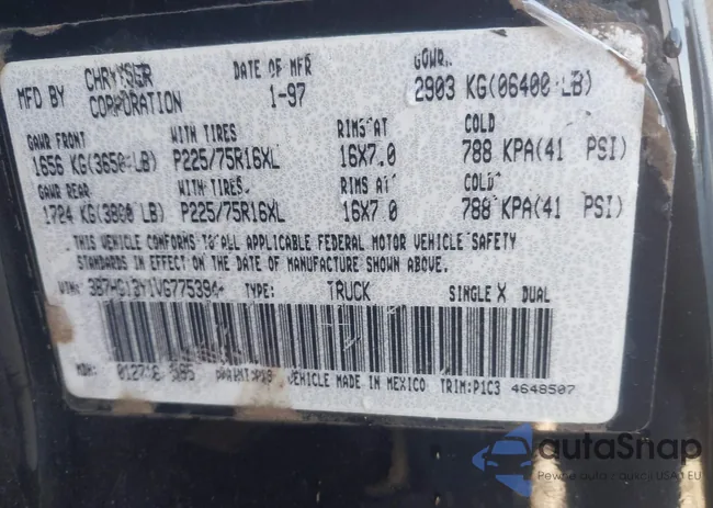 3B7HC13Y1VG775394: 44446596