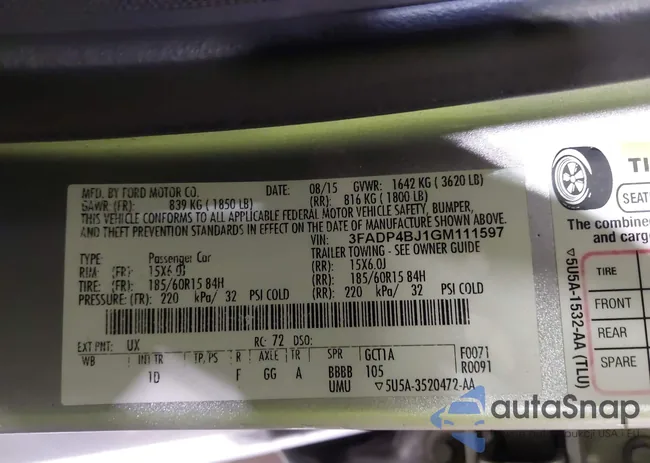 3FADP4BJ1GM111597: 44446647