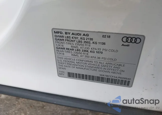 WA1BCCFS4JR026540: 44447757